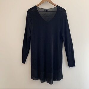 Eileen Fisher Rayon Metallic Knit Dress